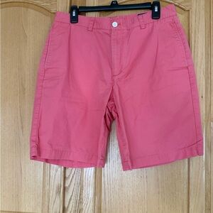 Vineyard Vines Coral Flat-Front Cotton Shorts
